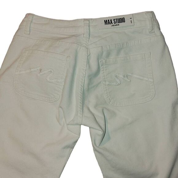 *NEW* Max Studios Ladies White Corduroy Straight Leg Pants Size 4 - Picture 6 of 10